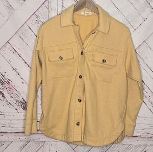 🦄Madewell Brushed Herringbone Knit Shirt Jacket